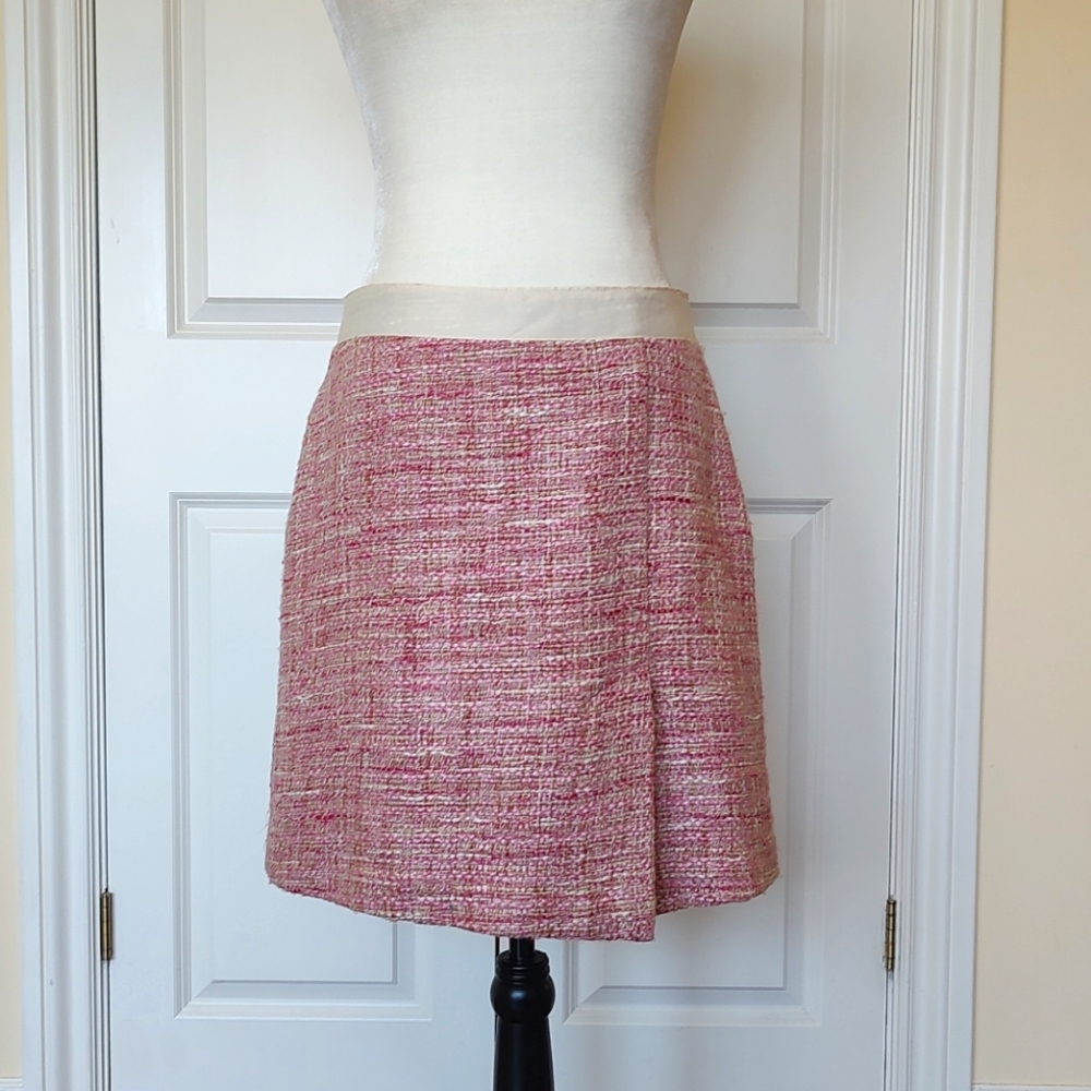 Vintage Talbots beautiful pink tweed mini skirt